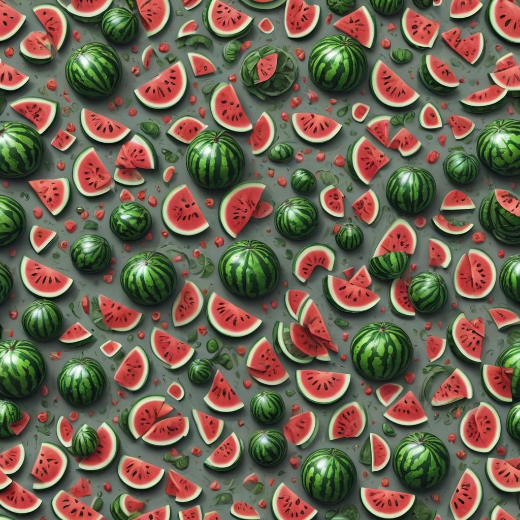 Fantastical Watermelon in Detailed Matte Painting