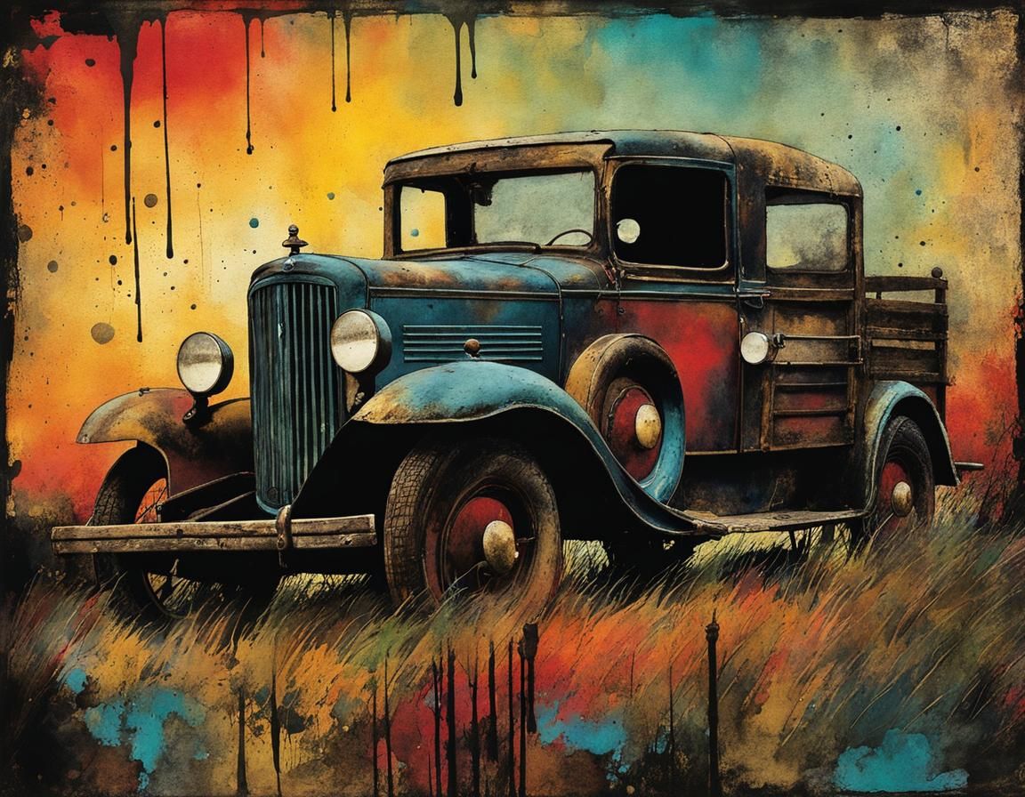 Gritty Watercolor Fantasy Art in Antique Style