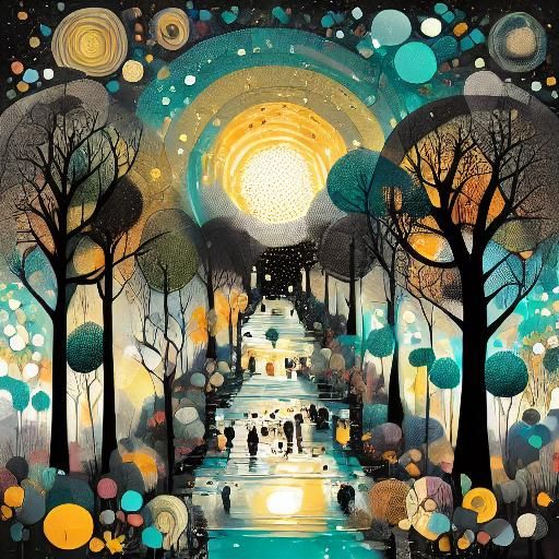 Fiery Warrior in Dark Armor, Emblazoned with Lava-like Patte...