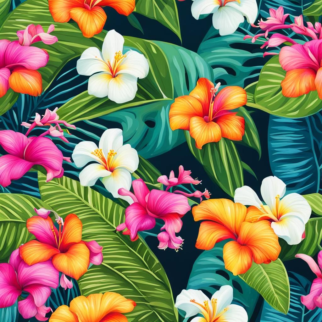 Exotic Tropical Flowers in Hawaii