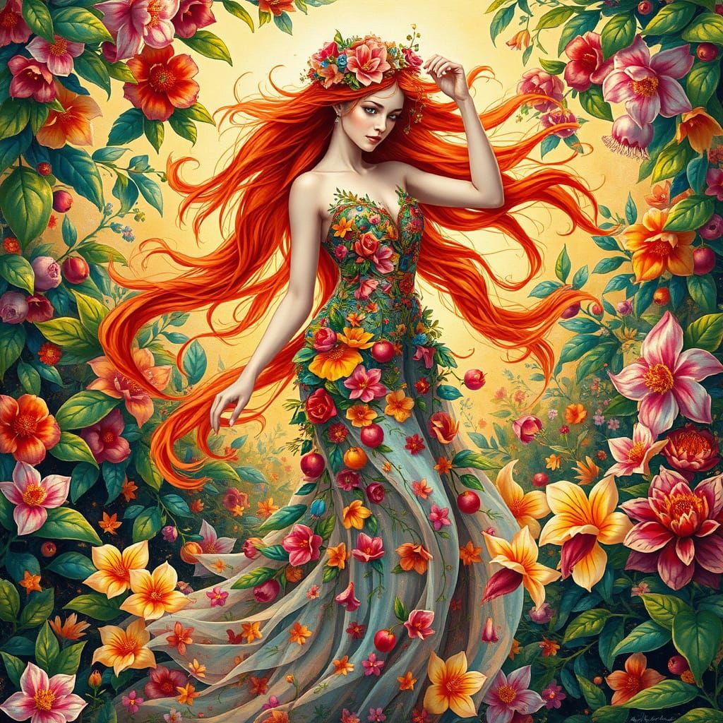 Irish Goddess Aine in Midsummer Bloom
