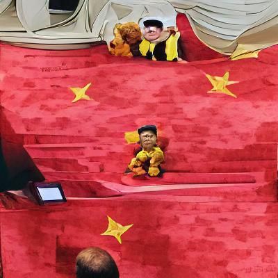 Xi Jinping as Winnie the Pooh Caricature