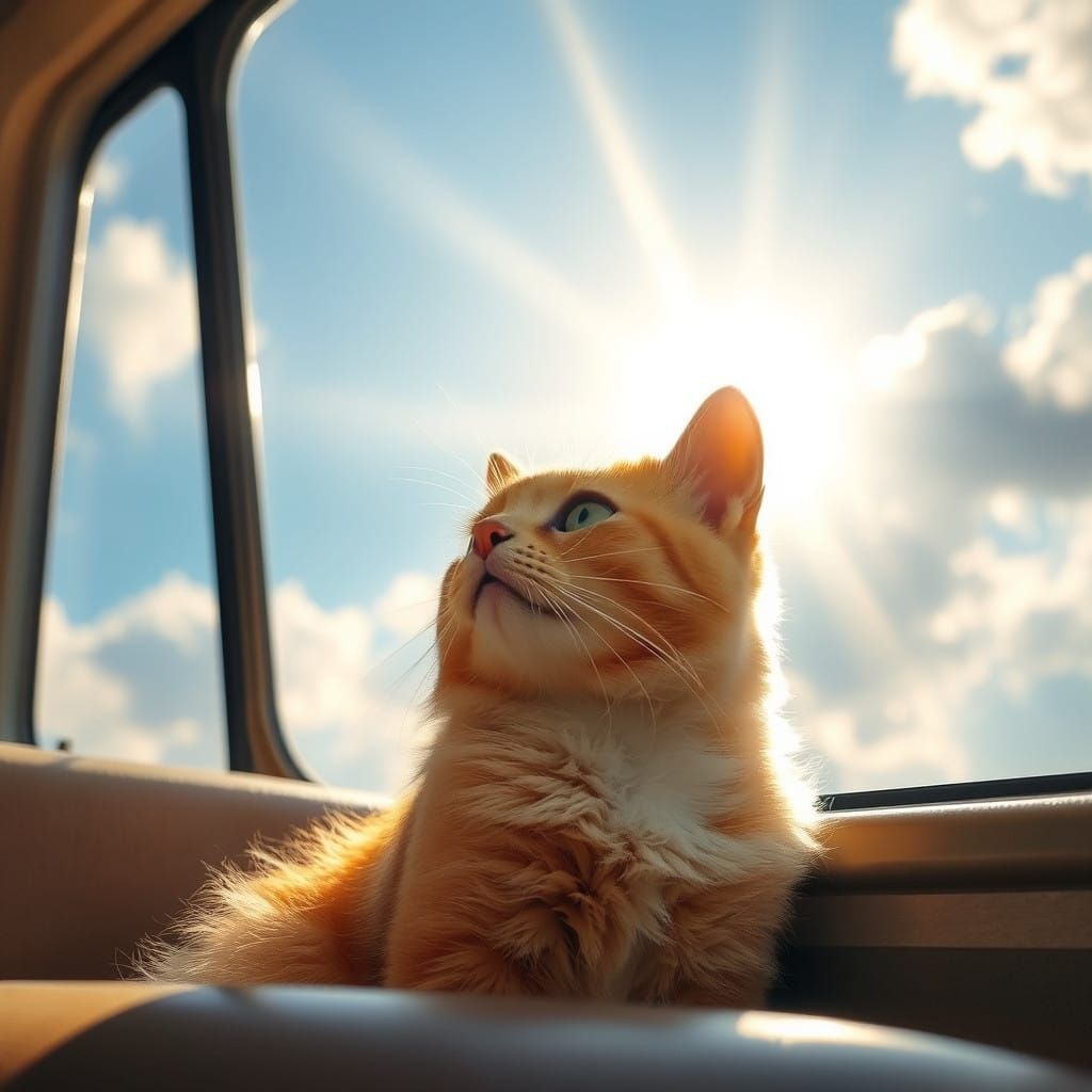 Cat in Heavenly Bus