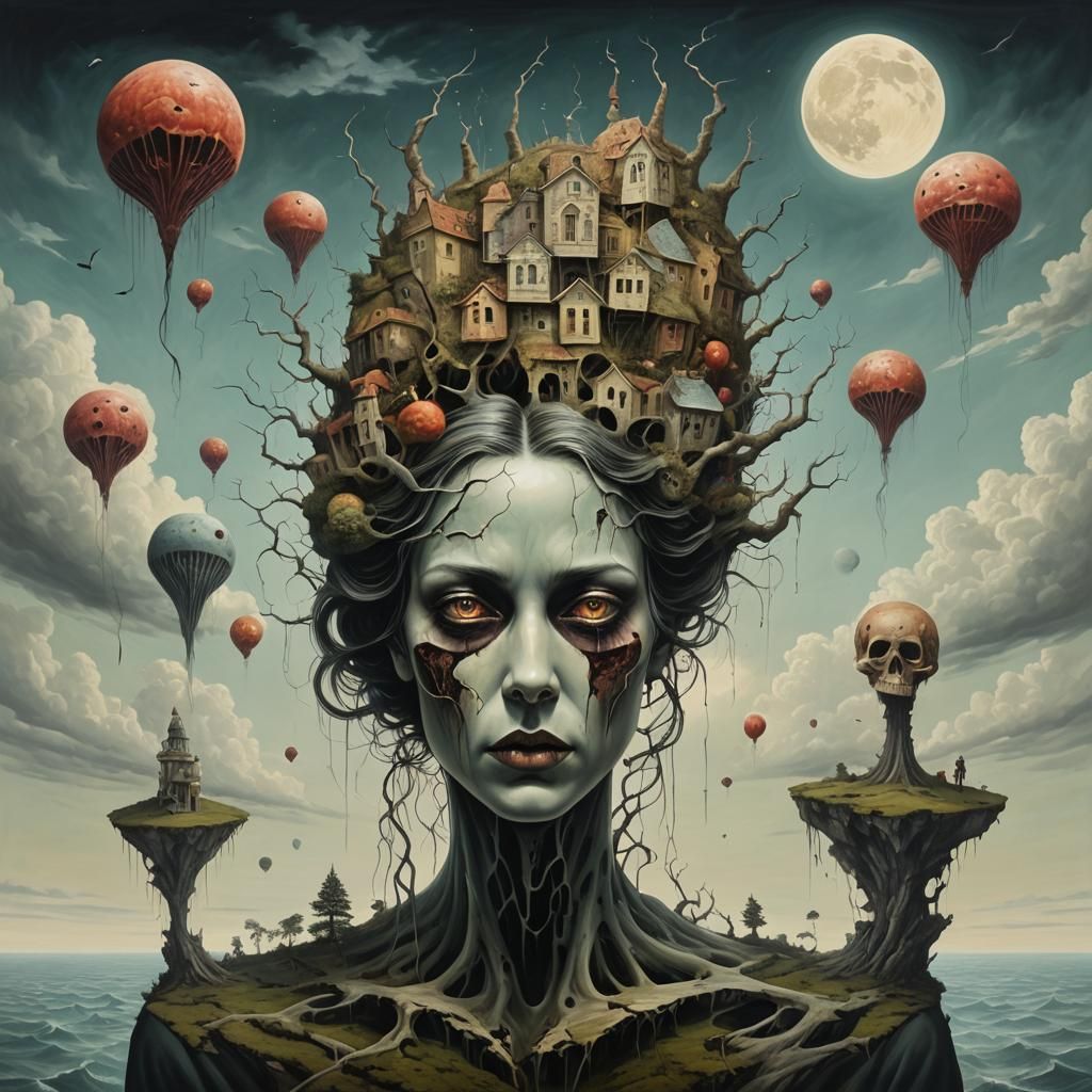 Horror and Illusion in Surreal Digital Art