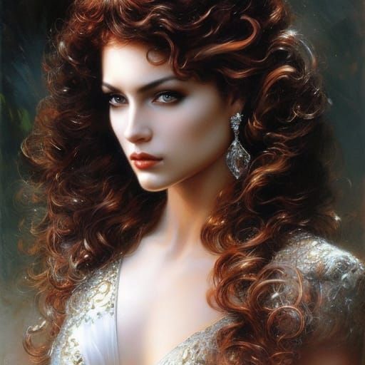 Girl in Silver Suit: Hyperdetailed Digital Portrait