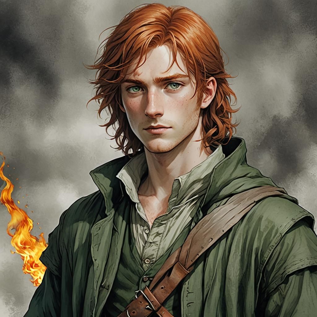 Kvothe Portrait: Detailed Matte Painting in 8k