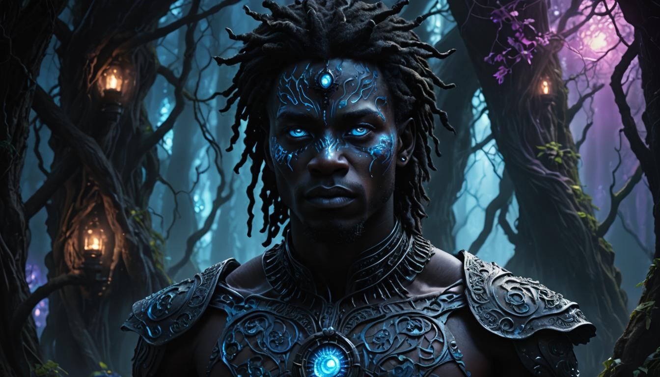 Mystical Dark Fantasy Portrait in Digital Art Style