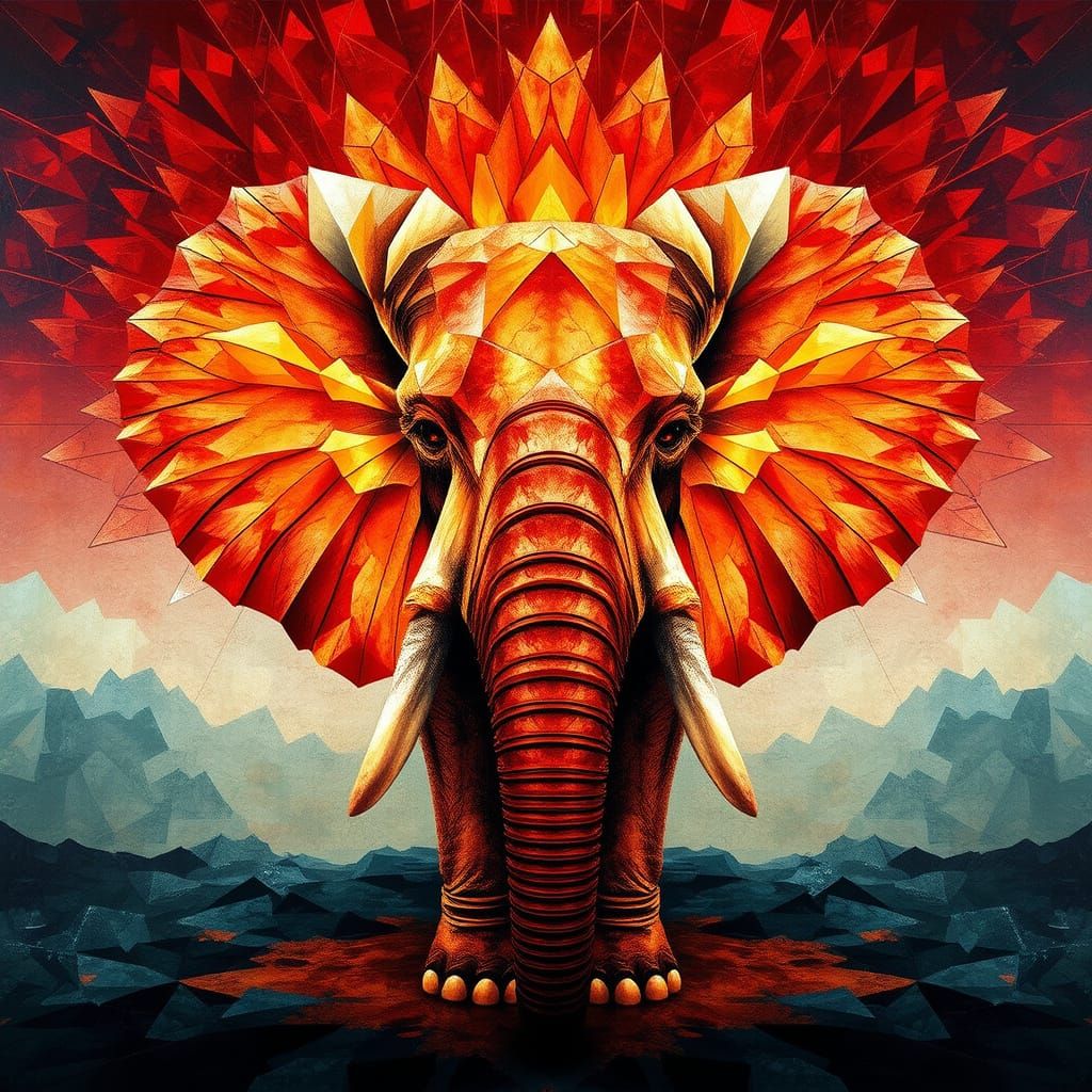 Telepathic Elephant in Geometric Kinetic Architecture