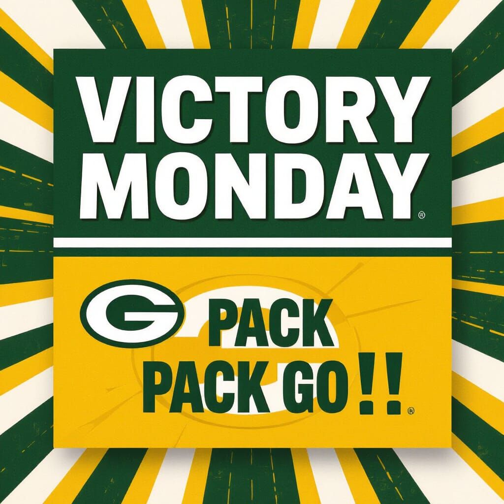 VICTORY MONDAY GO PACK GO!! Packers Themed Image