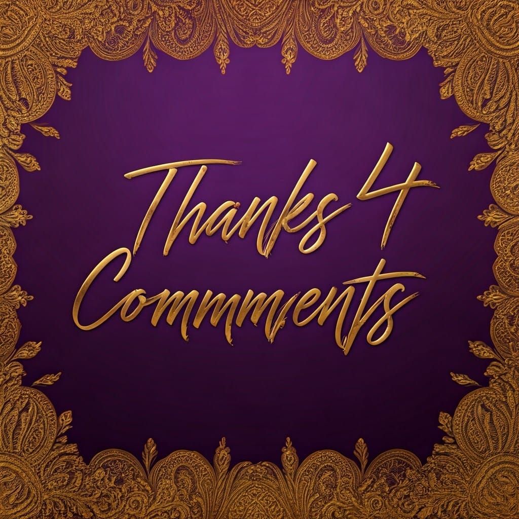 Golden Mural: Thanks 4 Comments in Klimt Style