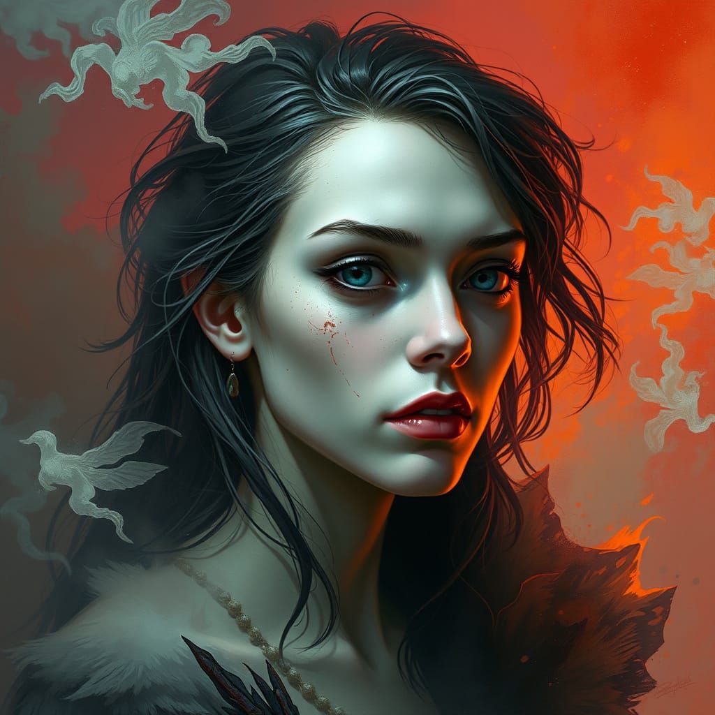 Ethereal Ghost in Hyperrealistic Splash Art Style