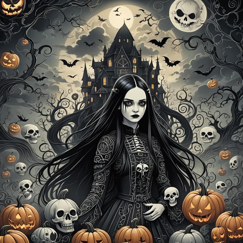 Mysterious dark beauty