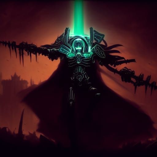 Necron Army Invasion: Dark Fantasy Concept Art