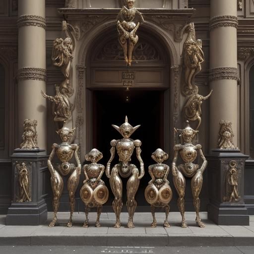 The city wasn't deserted. A group of automatons, their bodies crafted from exquisite musical instruments, guarded the en...