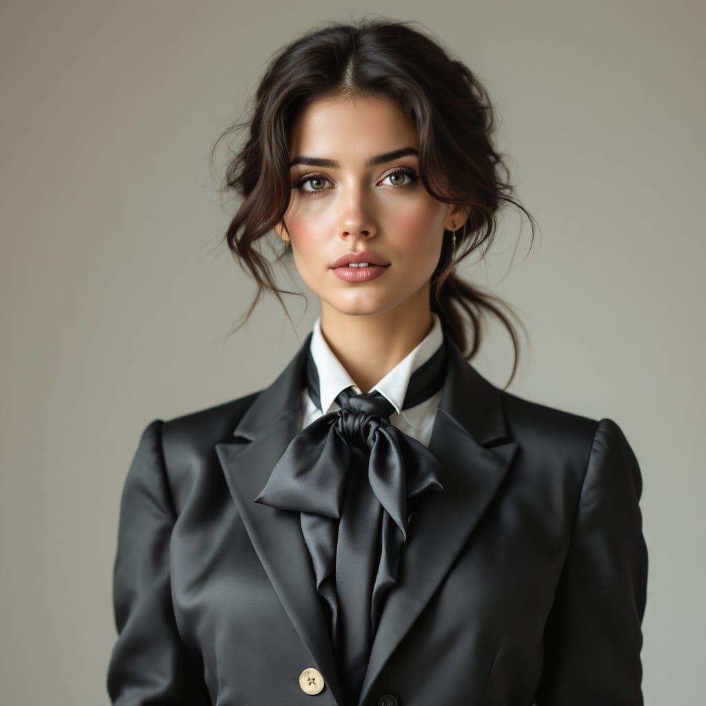 Sleek Businesswoman in Elegant British Suit