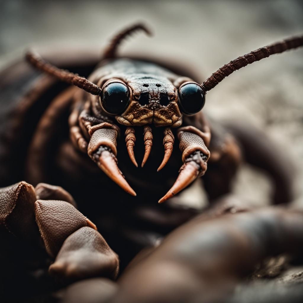 Dramatic Scorpion Portrait in High Resolution