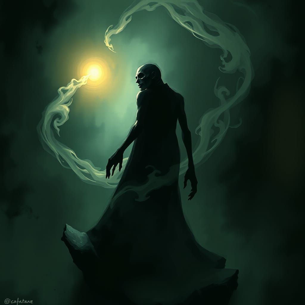 Dark Rebirth in Shadows, Guided by Flickering Light