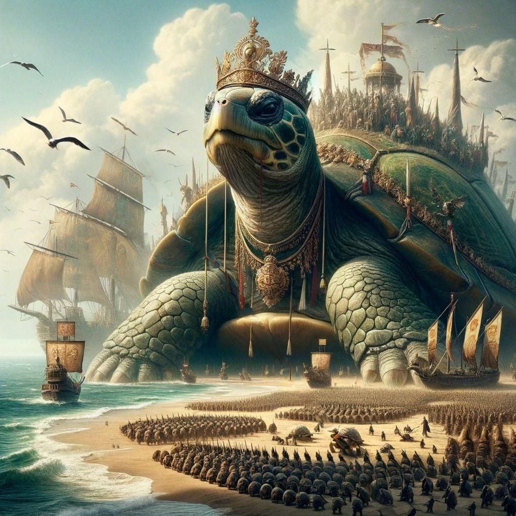 Turtle King Reigns Over Mythical Kingdom