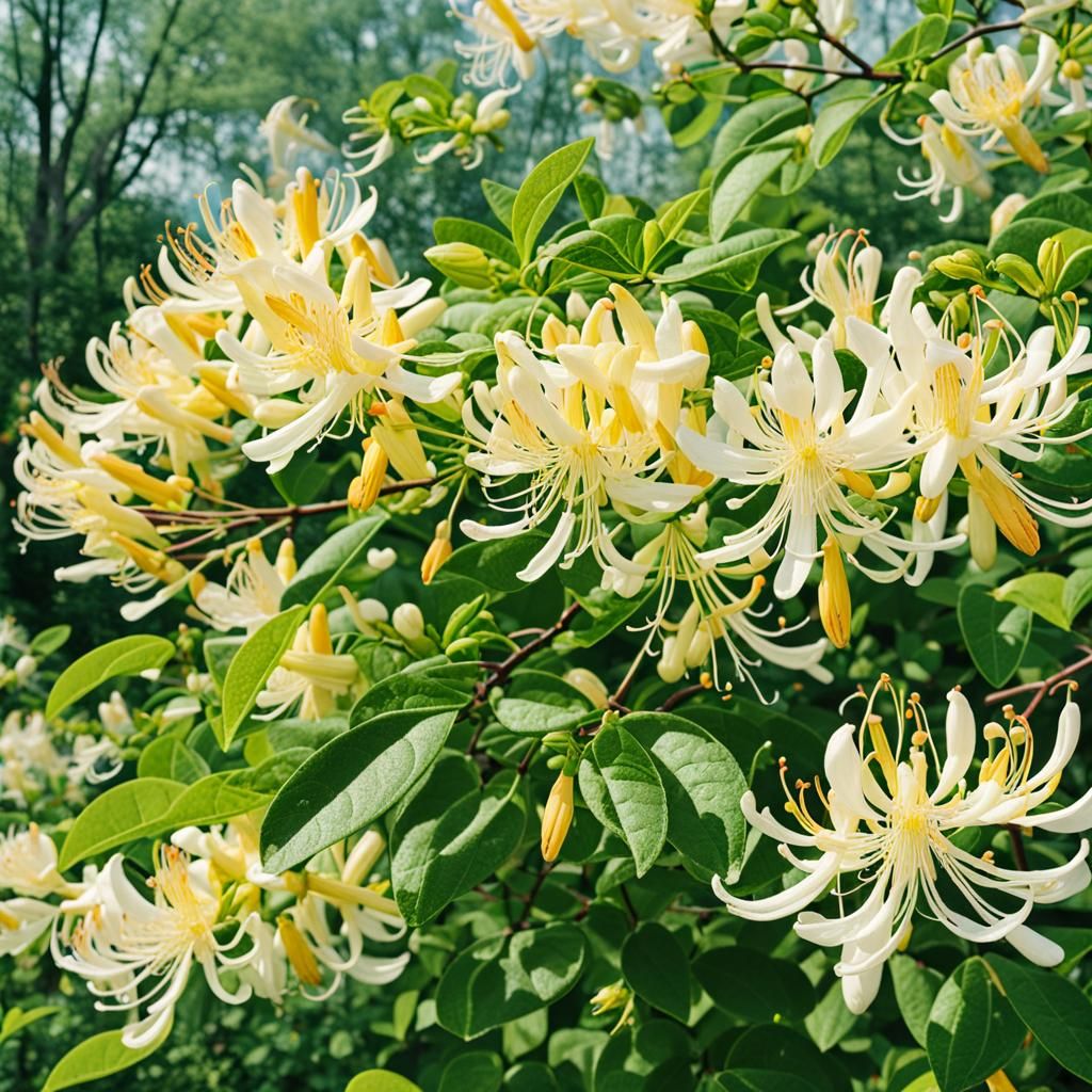 Honeysuckles Blooming
