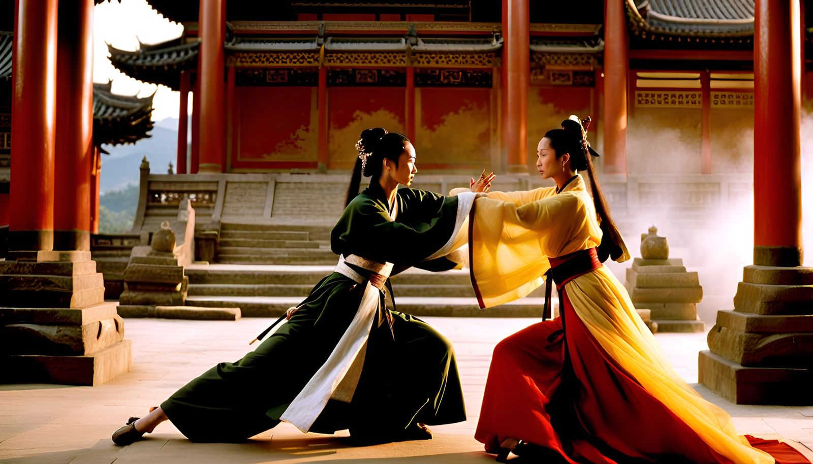 Epic Fight Scene Inspired by Zhang Yimou Film