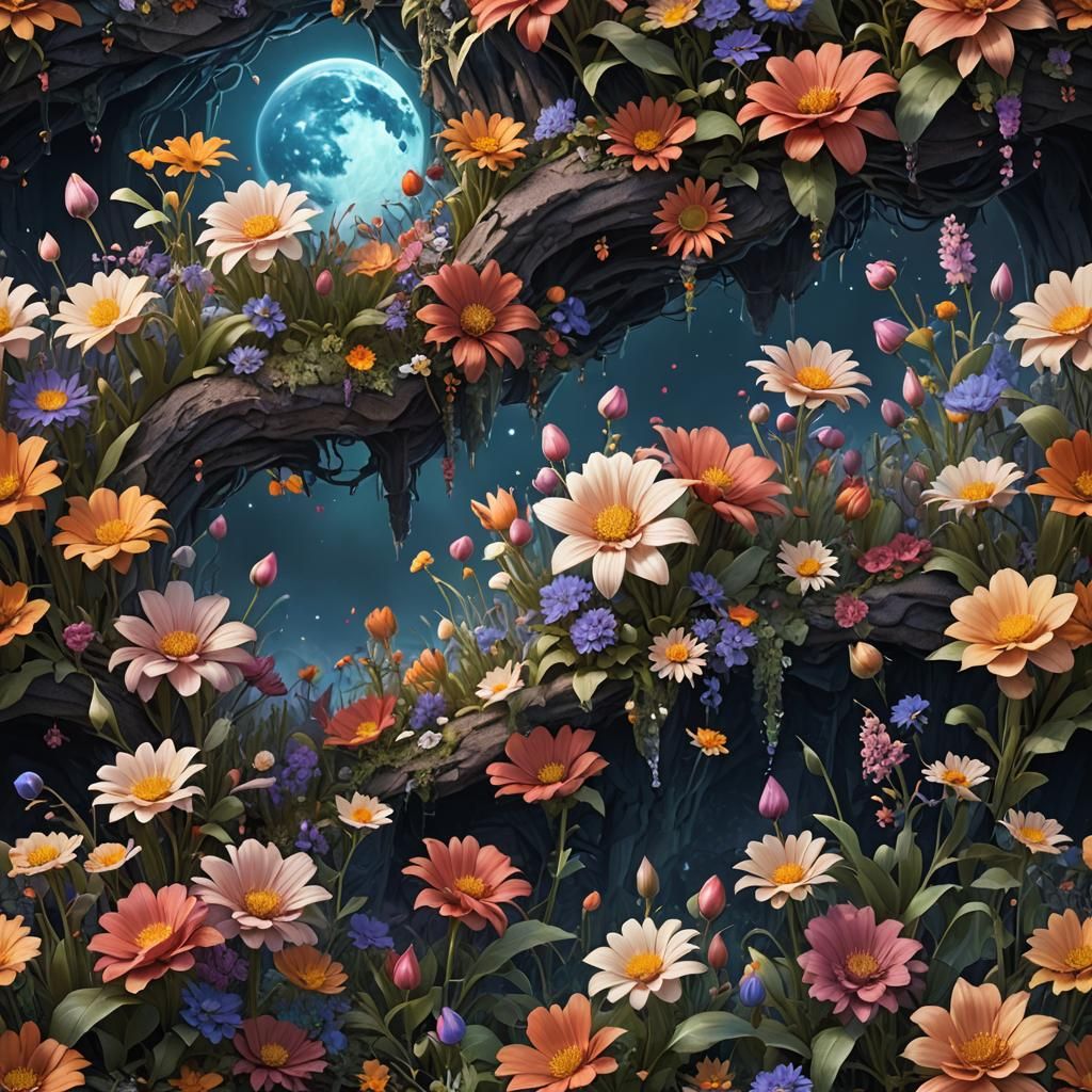 Forever Sleeping Flower in Detailed Matte Painting