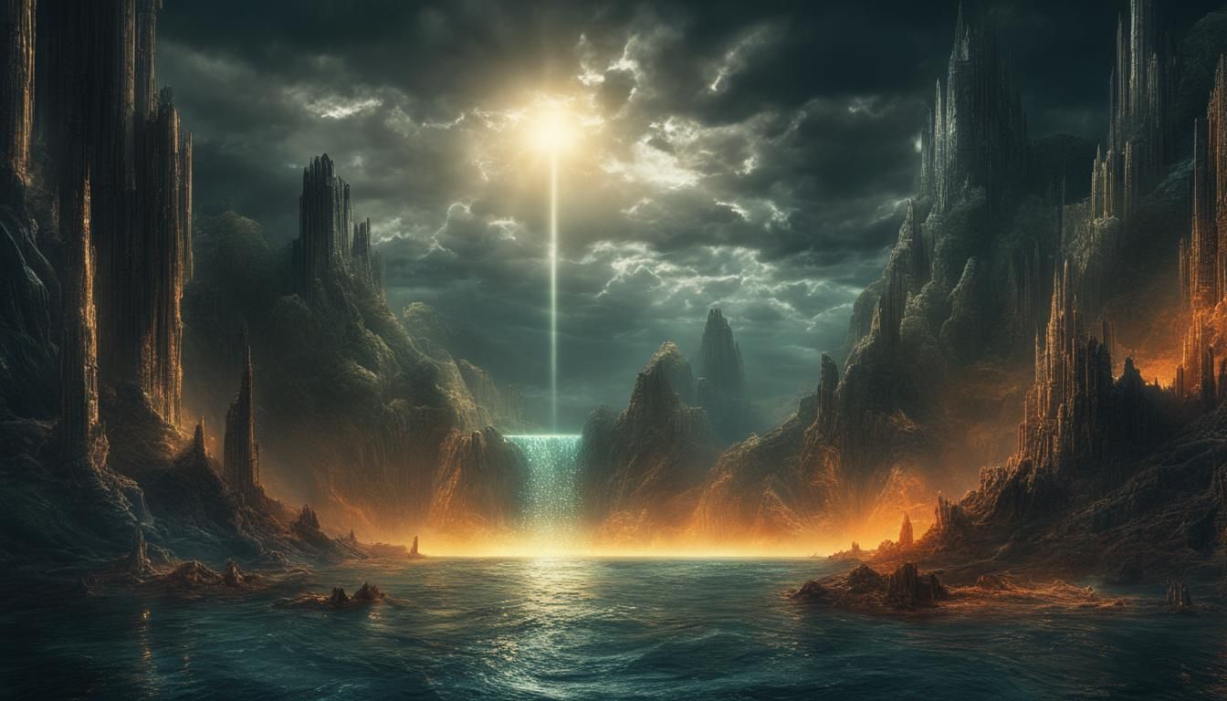 Epic Dark Fantasy Seascape of a Drowned World