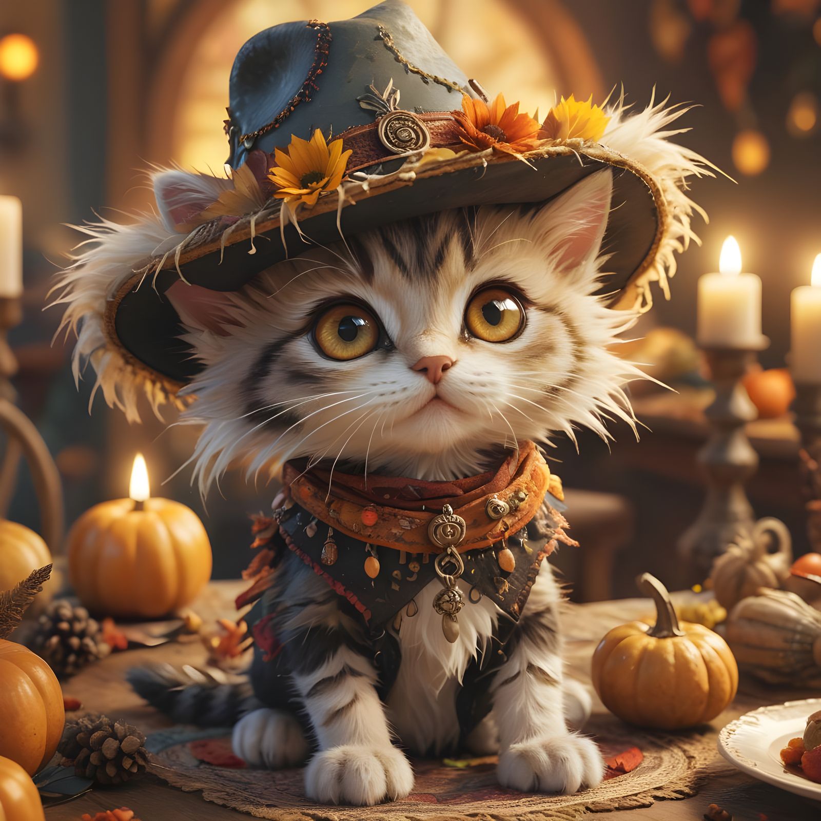 Thanksgiving Kitten
