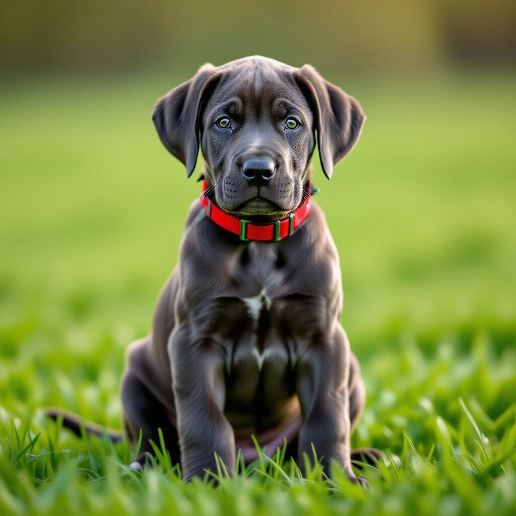 Marmaduke the Great Dane Puppy in Field