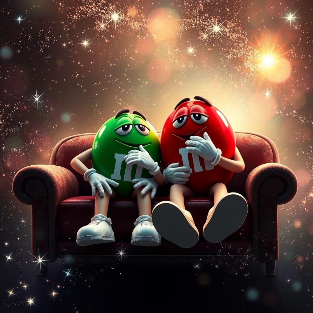 Cosmic M&M Duo in Celestial Harmony