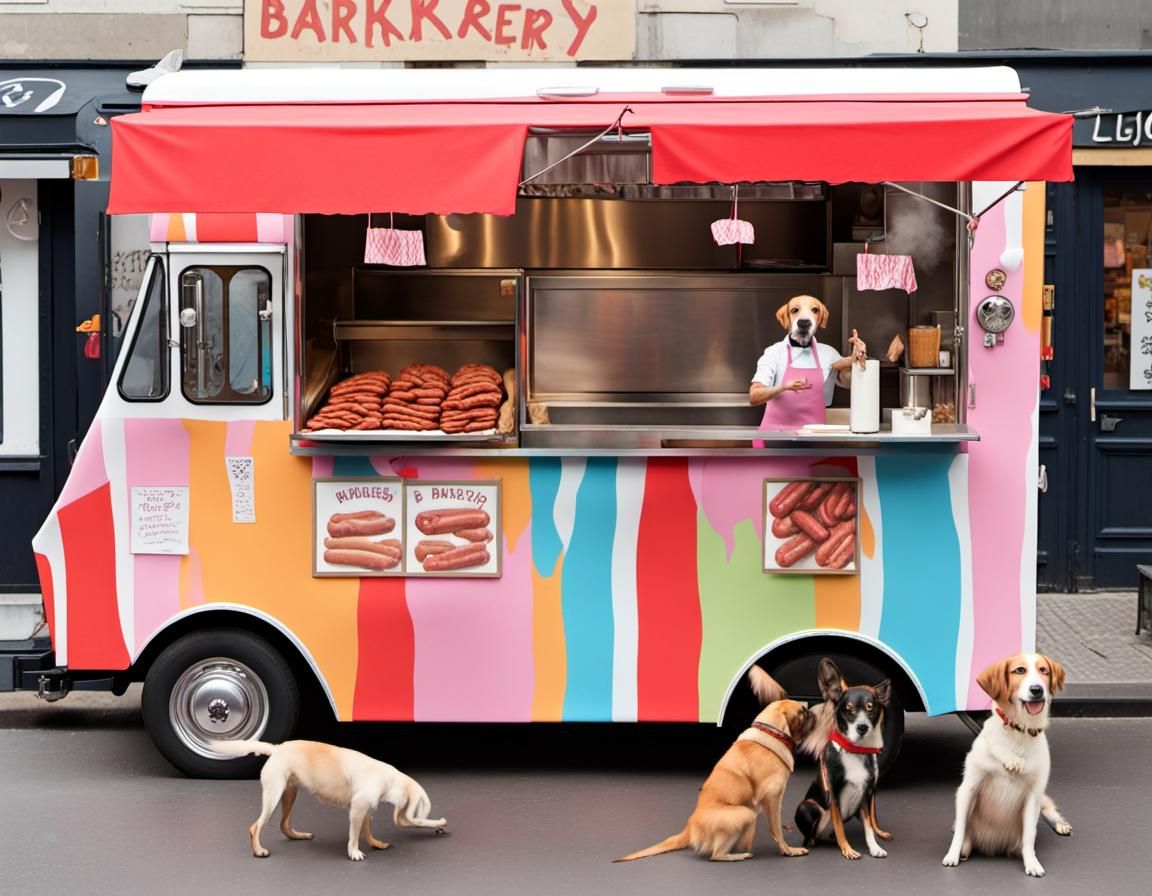 The Barkery: Food Truck for Dogs in Comic Art