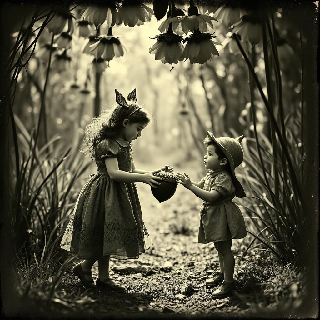 Thumbelina and the acorn