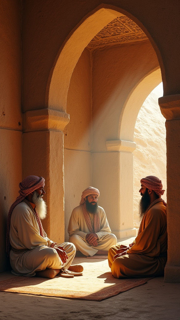 Arabian Tent Scene in High-Fantasy Digital Art Style