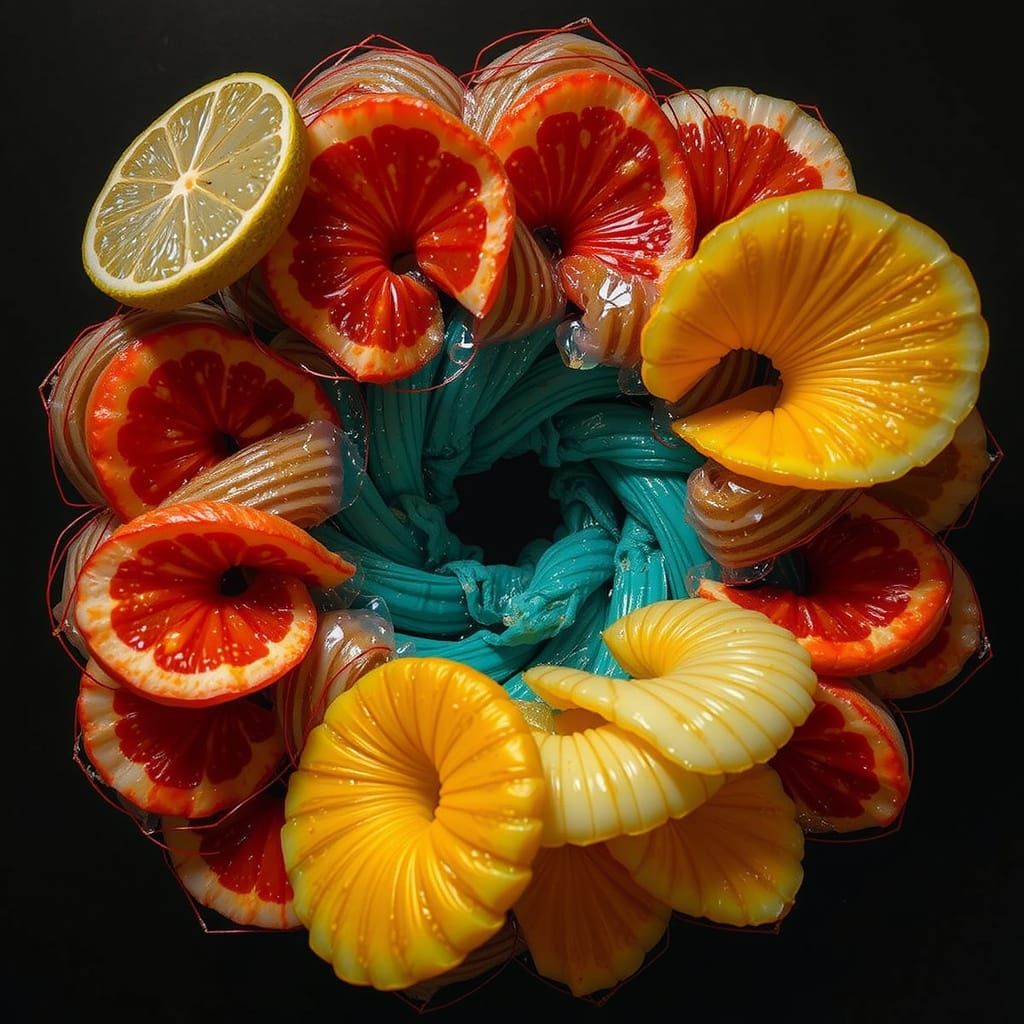 Abstract Spiral Motion Art