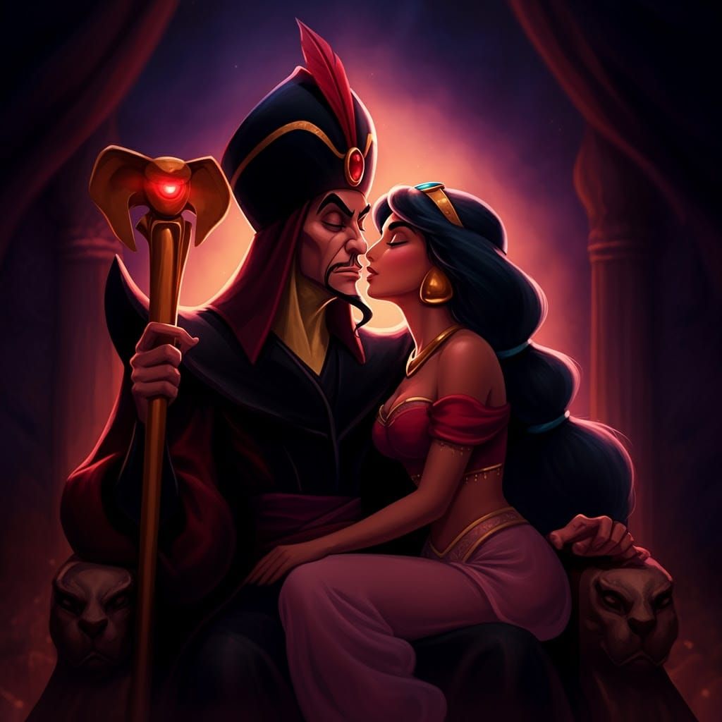 Midnight Kiss in a Moonlit Palace