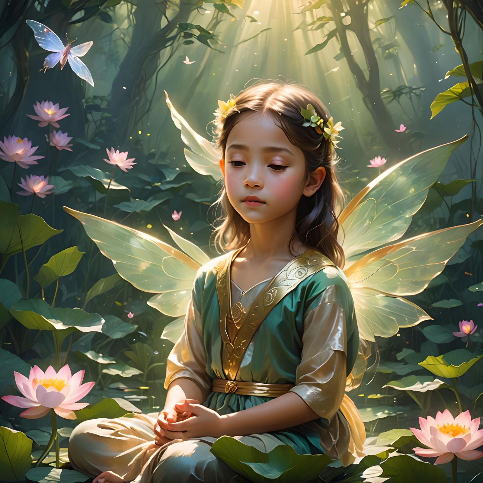 Ethereal Inner Child Meditation: Fantasy Concept Art