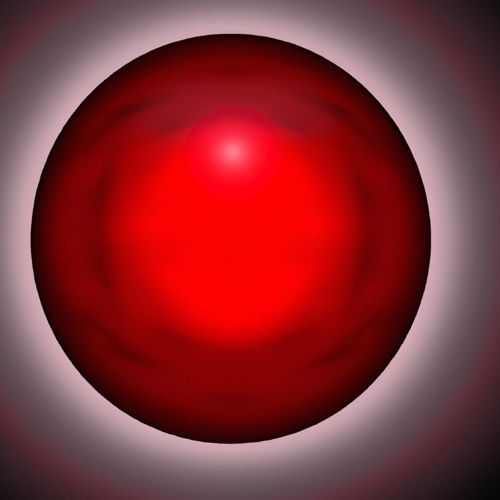 Mystic Blood Red Orb in 3D