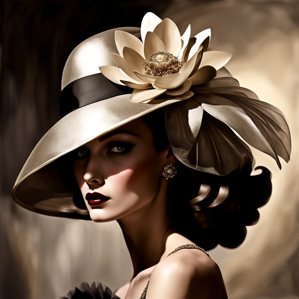 Glamorous Woman in Smoky Jazz Club Oil Painting