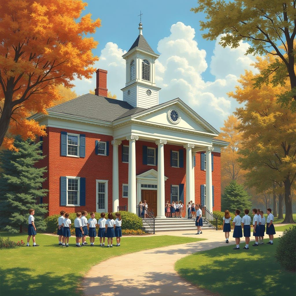 Colonial-Era Prep School in Warm, Inviting Realism