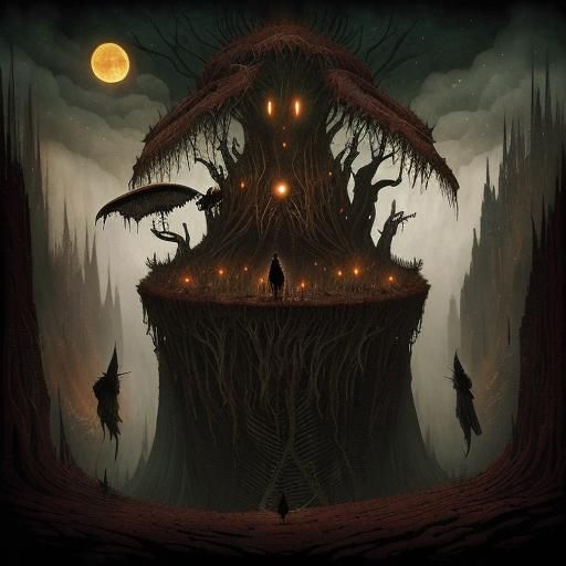 Intricate Digital Painting of Despair and Sorrow