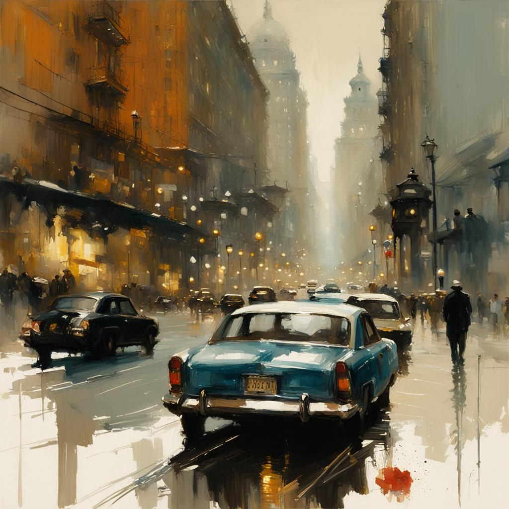 Impressionist Gouache Masterpiece on Canvas in 8K