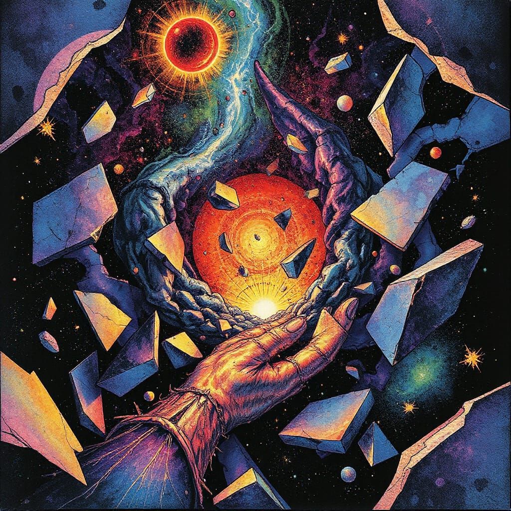 Holographic Cosmic Illustration of "Morte Lenta"