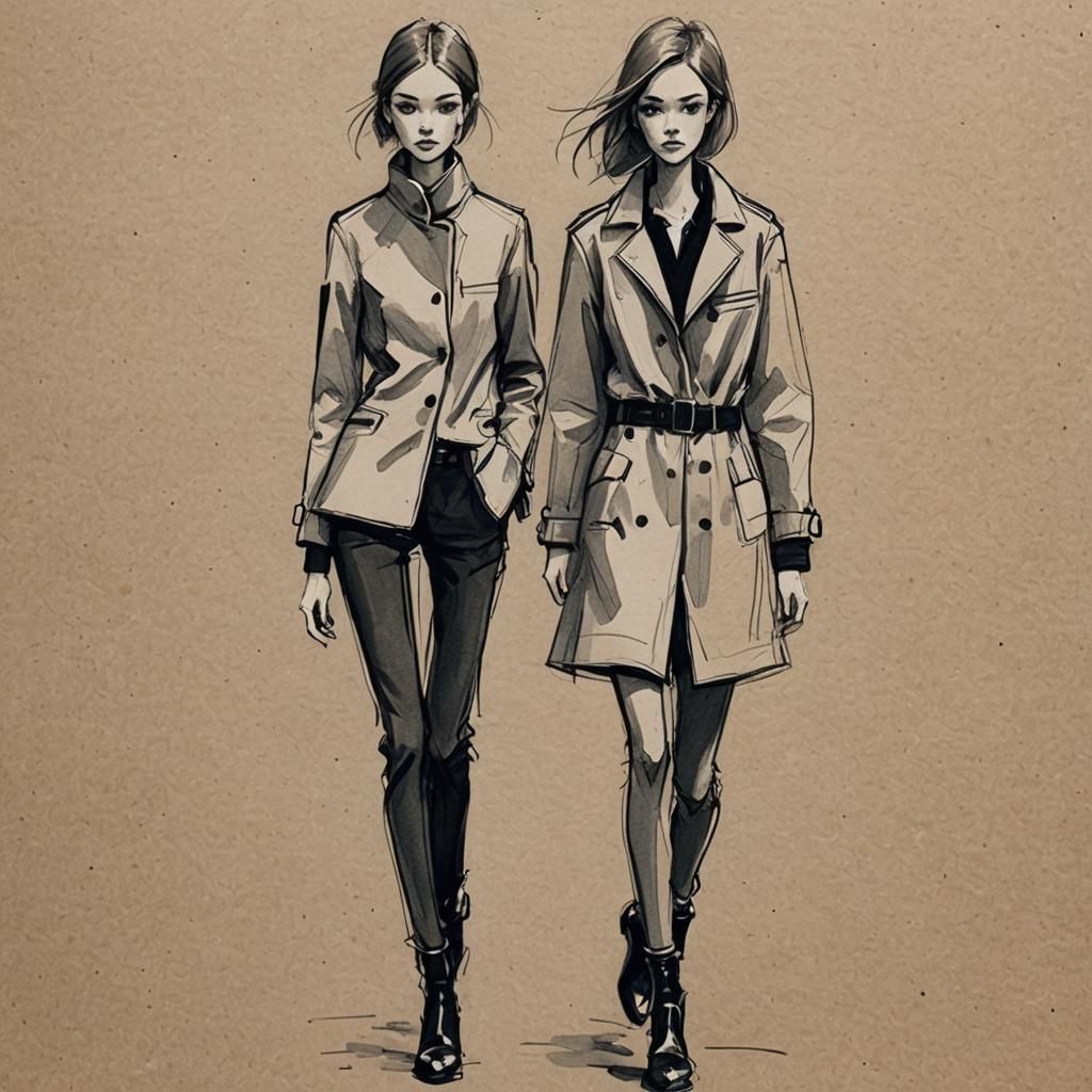Minimalist Fashion Sketch: Shapes and Silhouette