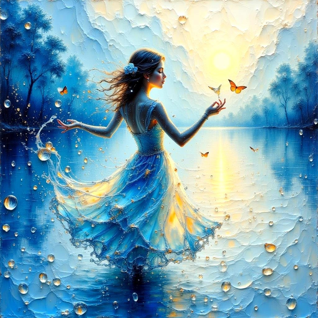 Ethereal Fluid Water with Magical Lighting