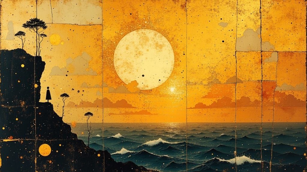 Surreal Sun Rises Over Melting Cityscape