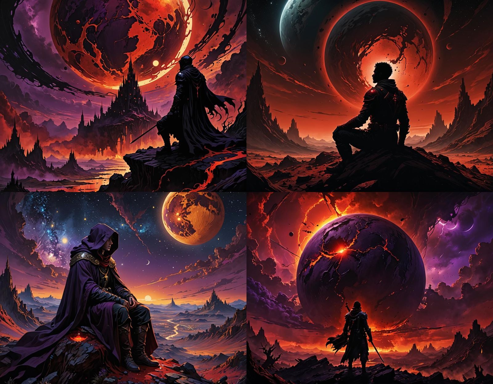 Eerie Planetscape: Dark Fantasy Splash Screen