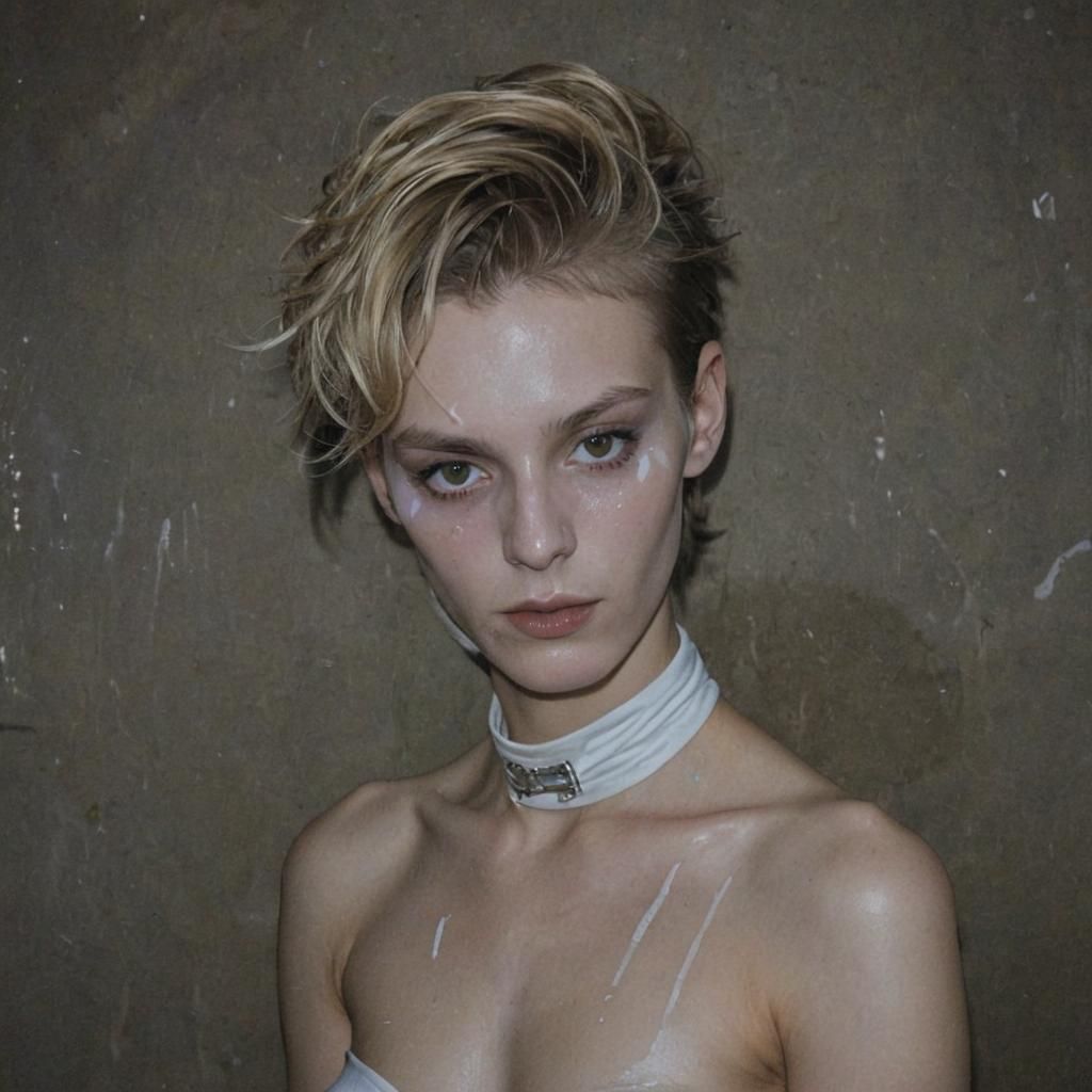 Androgynous Paris Lesbian in Chiaroscuro Mannerist Style