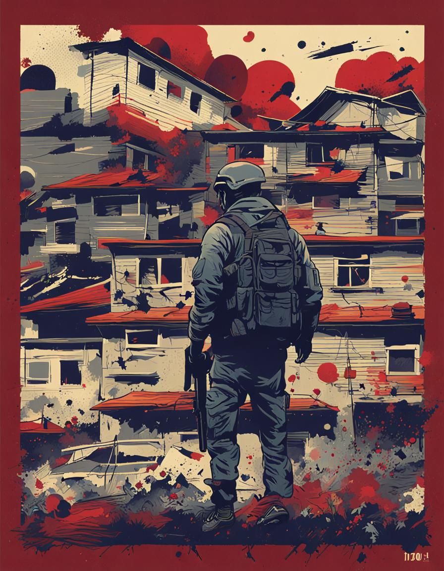 Abstract Binary Violence in Digital Art