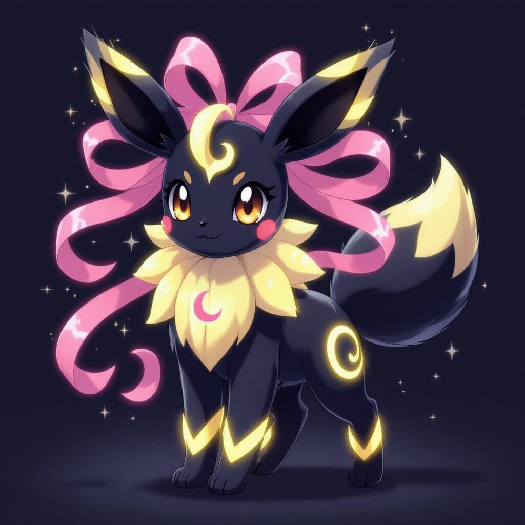 Unique Eevee Evolution: Umbreon and Sylveon Fusion