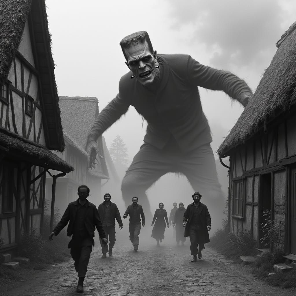 Frankenstein's Monster Devastates Village in Hyperrealistic ...
