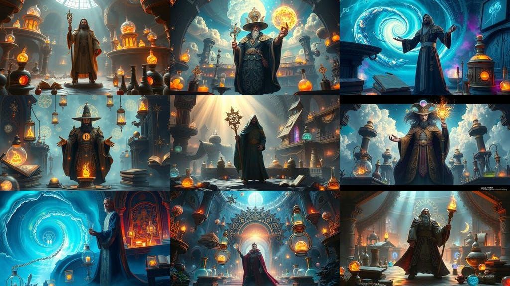 Ethereal Alchemist Realm in Vibrant, Fantastical Detail